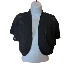 Black Knit Vest / Shrug Size 1X
